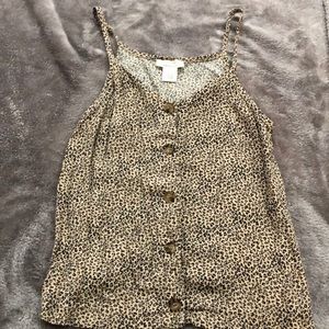 Cheetah print tank top